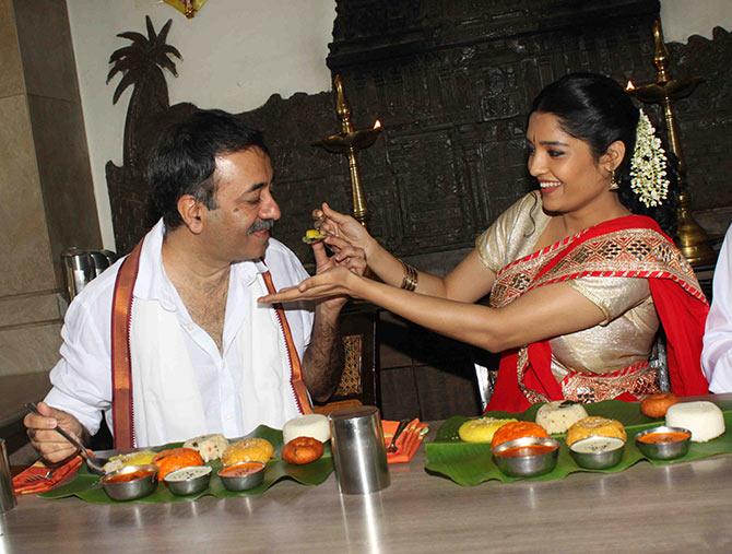 Rajkumar Hirani and Ritika Singh