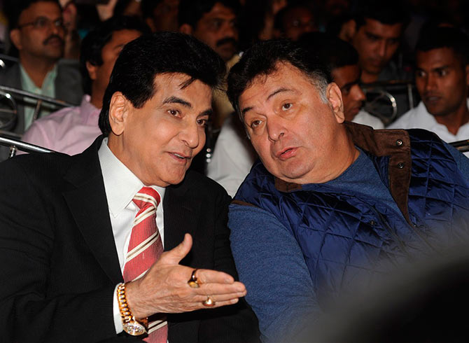 Jeetendra and Rishi Kapoor