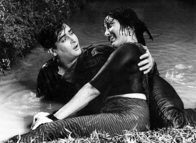 Shammi Kapoor and Mala Sinha in Dil Tera Deewana