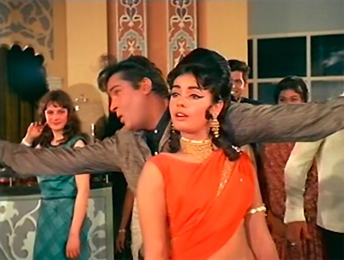 Shammi Kapoor and Mumtaz in Brahmachari.