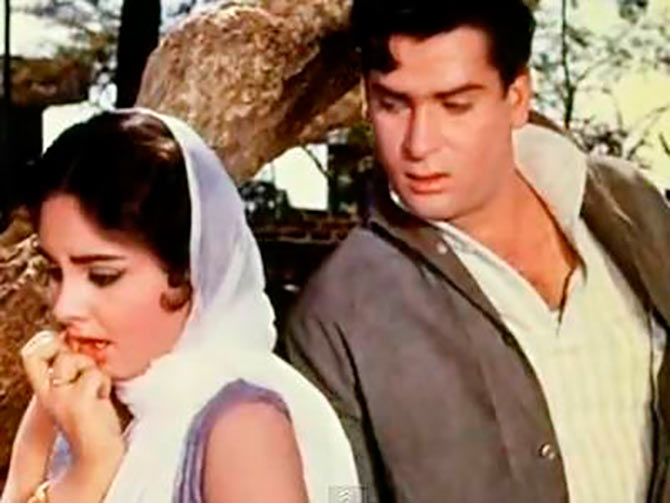 Kalpana Mohan and Shammi Kapoor in Professor