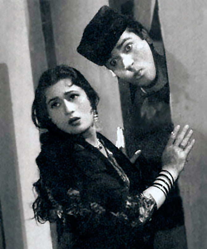 Madhubala and Shammi Kapoor in Boy Friend.