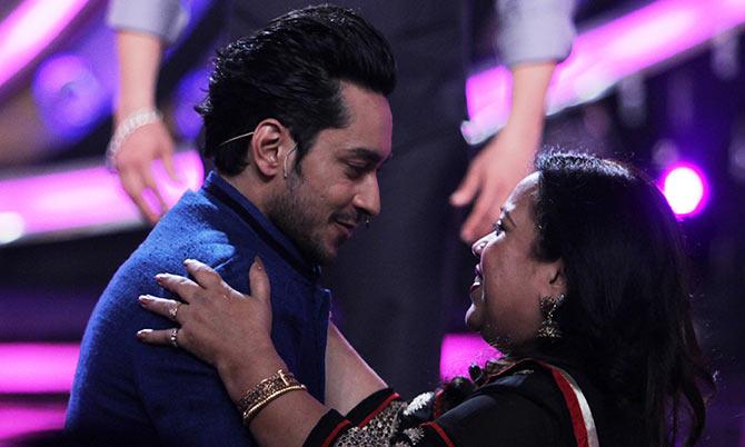 Rishabh Sinha with his mother