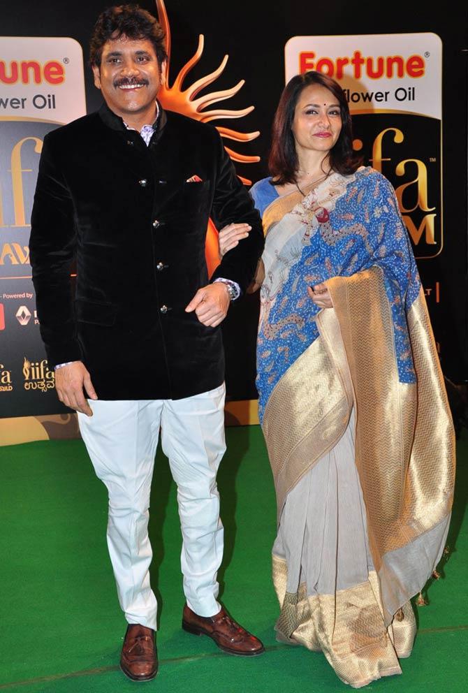 Nagarjuna with wife