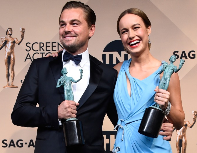 Leonardo DiCaprio and Brie Larson