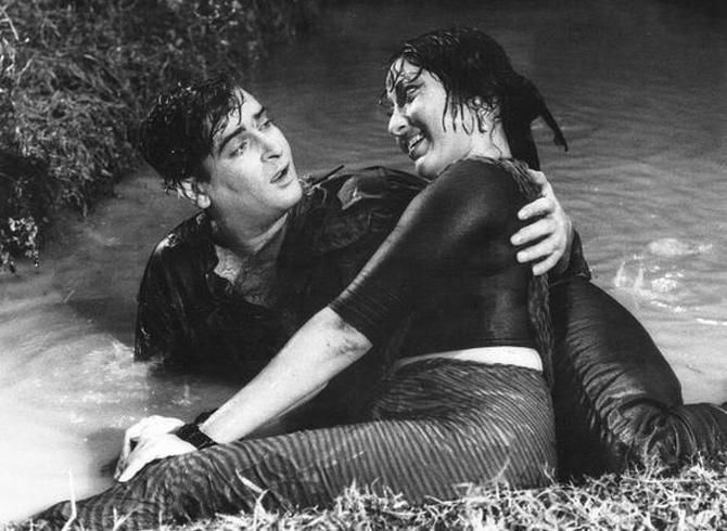 Shammi Kapoor and Mala Sinha