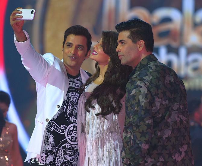 Ganesh Hegde, Jacqueline Fernandez and Karan Johar