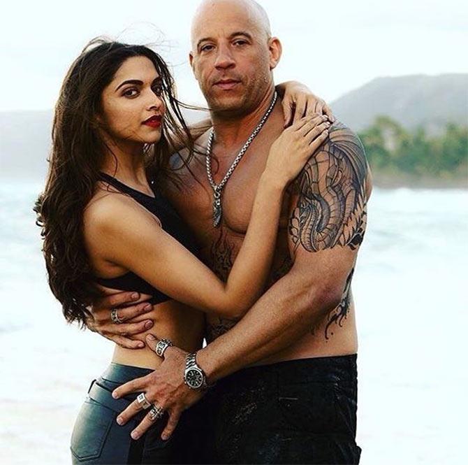 Deepika Padukone and Vin Diesel