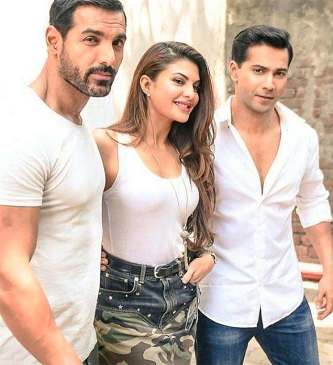 John Abraham, Jacqueline Fernandez and Varun Dhawan