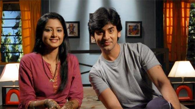 Anjum Farooki, as Jagya's second wife, Gauri, and Shashank Vyas as Jagya, in Balika Vadhu