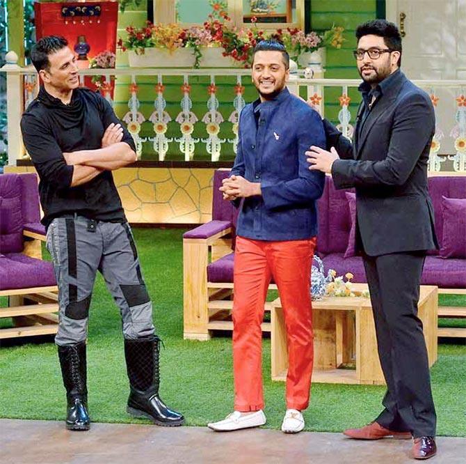 Akshay Kumar, Riteish Deshmukh and  Abhishek Bachchan