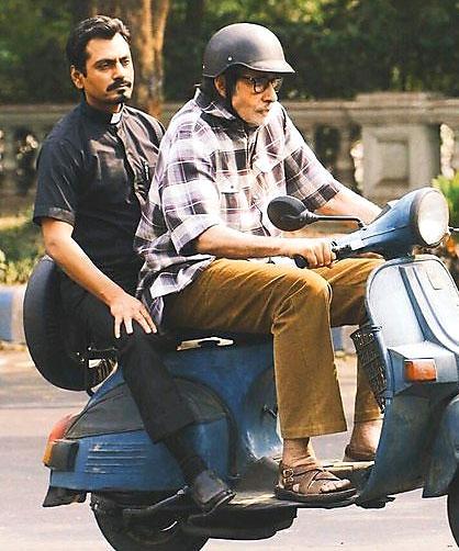 Nawazuddin Siddiqui and Amitabh Bachchan in Te3n