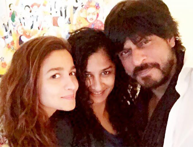 Alia Bhatt, Gauri Shinde and Shah Rukh Khan