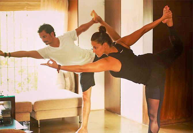 10 celebs in incredibly hot yoga poses - Rediff.com