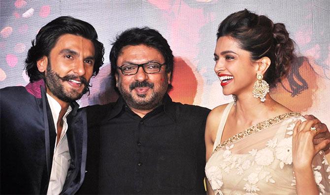 Ranveer Singh, Sanjay Leela Bhansali and Deepika Padukone