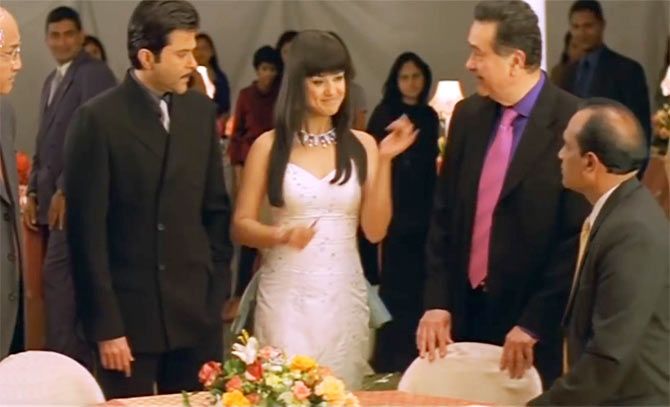 Anil Kapoor, Preity Zinta and Randhir Kapoor