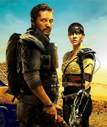 Tom Hardy and Charlize Theron in Mad Max: Fury Road