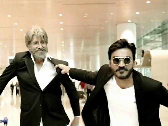 Amitabh Bachchan and Dhanush in Shamitabh