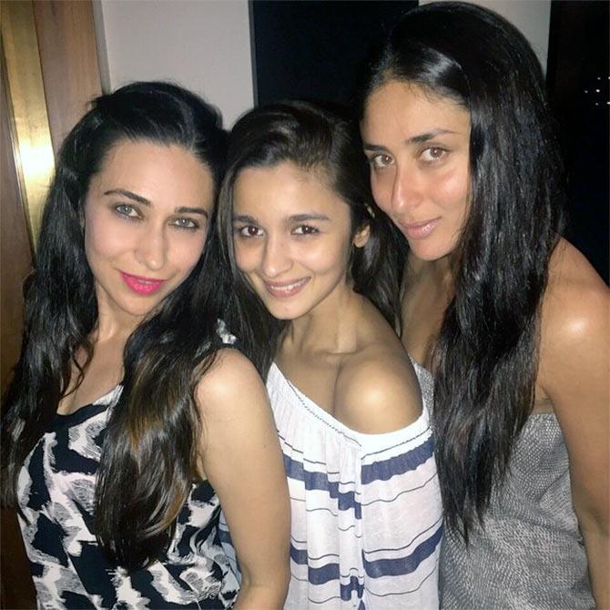 Karisma Kapoor, Alia Bhatt and Kareena Kapoor Khan