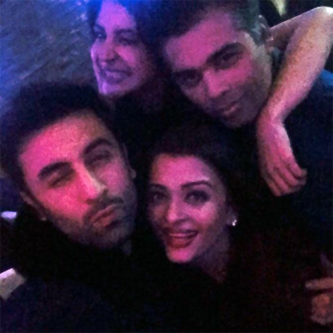 Anushka Sharma, Ranbir Kapoor, Aishwarya Rai Bachchan and Karan Johar