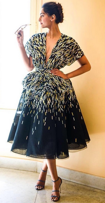Cannes 2016: Sonam SLAYS it in a caped gown...again! - Rediff.com movies
