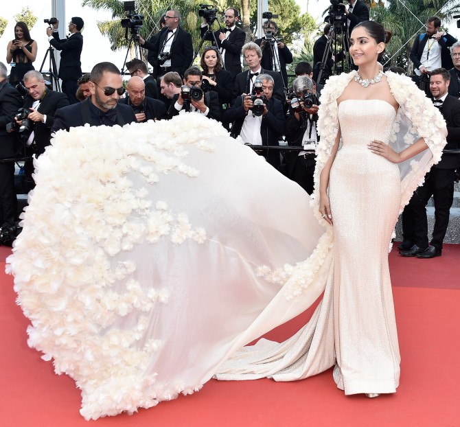 Cannes 2016: Sonam SLAYS it in a caped gown...again! - Rediff.com movies