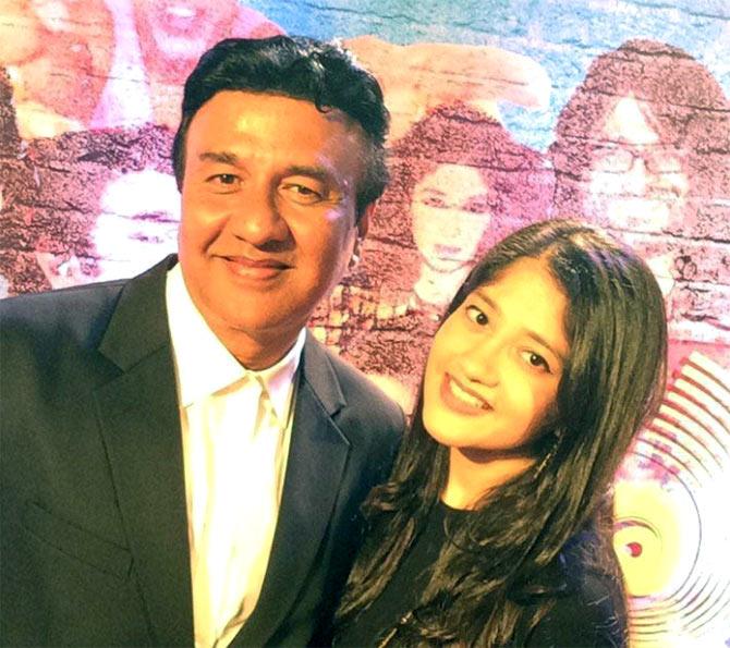 Anmoll Mallik with father Anu Malik