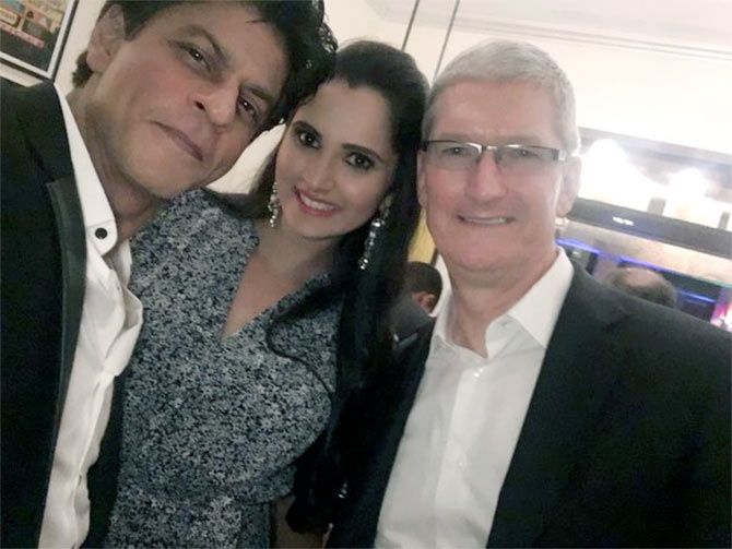 SRK, Sania Mirza, Tim Cook