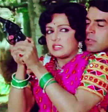 Dharmendra, Hema Malini in Sholay