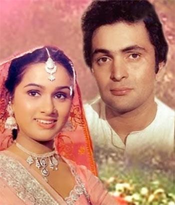 Rishi Kapoor and Padmini Kolhapure in Prem Rog