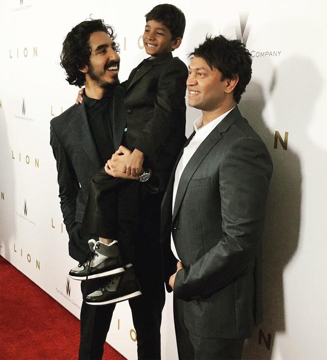 Dev Patel, Sunny Pawar and Saroo Brierley