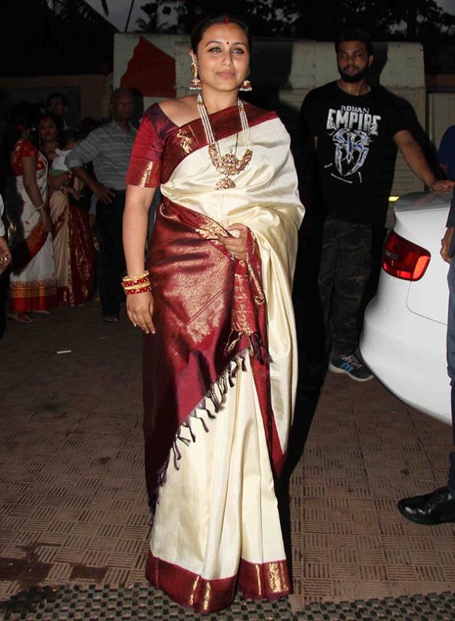 PIX: Rani Mukerji plays sindoor khela - Rediff.com movies