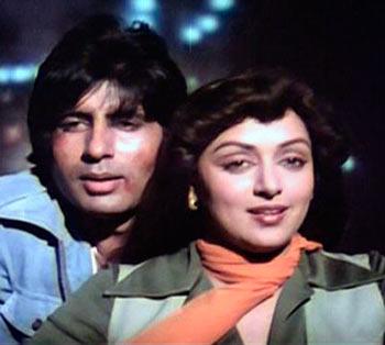 Amitabh Bachchan and Hema Malini in Naseeb