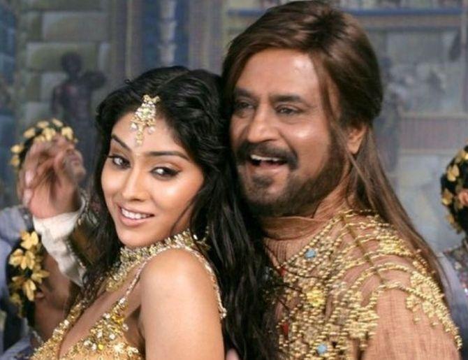 Shriya Saran and Rajinikanth