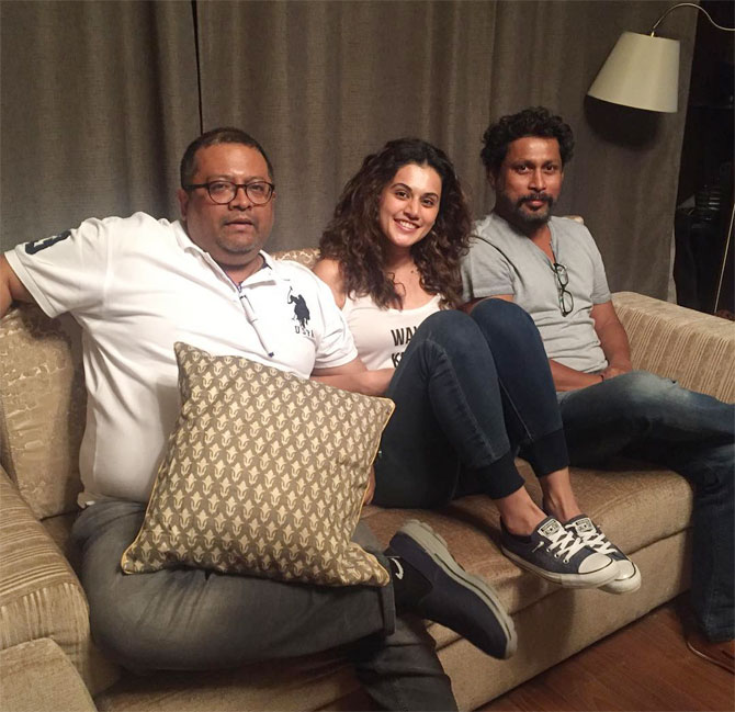 Aniruddha Roy Chowdhury, Taapsee Pannu and Shoojit Sircar