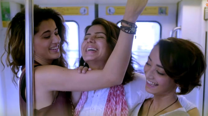 Taapsee Pannu, Kirti Kulhari and Andrea Tariang