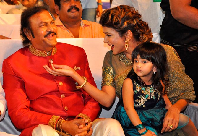 PIX: Sridevi-Jaya Prada mingle with Mohan Babu - Rediff.com movies