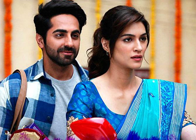 Ayushmann Khurrana and Kriti Sanon in Bareilly Ki Barfi