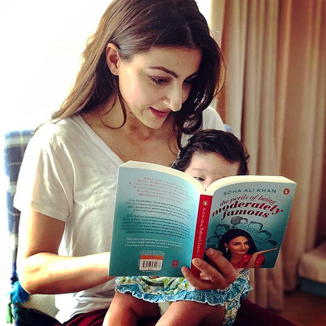 Soha Ali Khan with her daughter, Inaaya