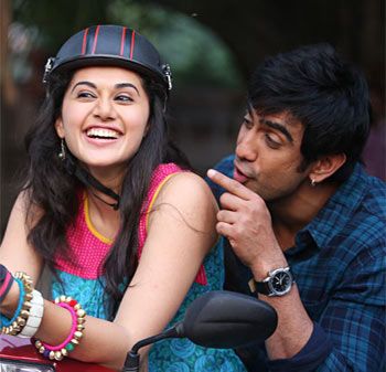 Taapsee Pannu and Amit Sadh in Running Shaadi