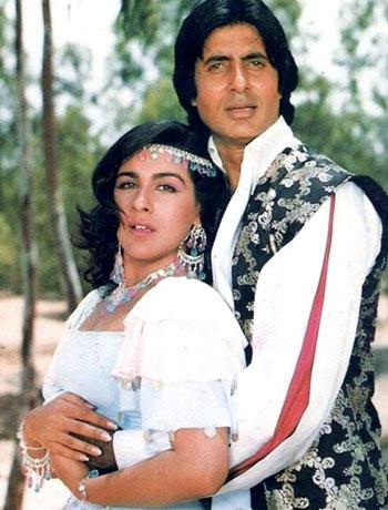 Amitabh Bachchan and Amrita Singh in Mard