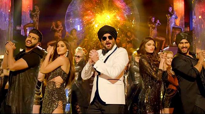 Arjun Kapoor, Ileana, Anil Kapoor and Athiya Shetty in Mubaraka