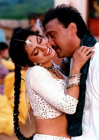 Juhi Chawla and Jackie Shroff