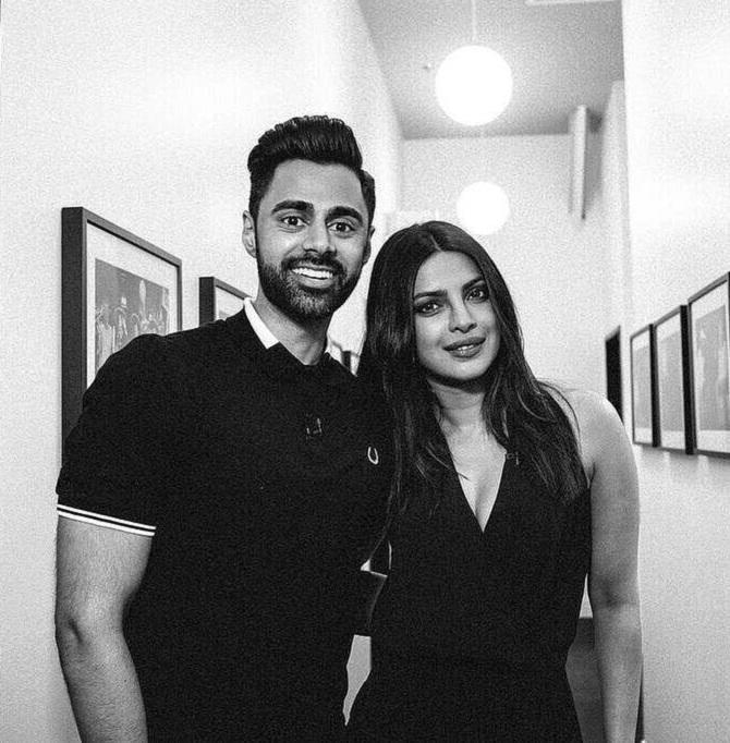 Hasan Minhaj and Priyanka Chopra