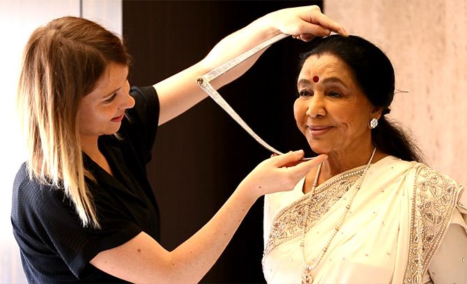A Madame Tussauds team took over 150 specific measurements and images to create the Asha Bhosle wax statue that will be exhibited at the Madame Tussauds gallery in New Delhi.