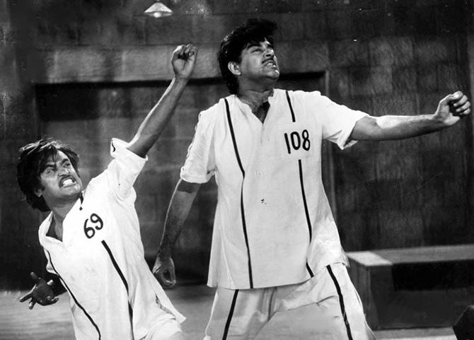 Shatrughan Sinha and Rajinikanth in Asli Naqli