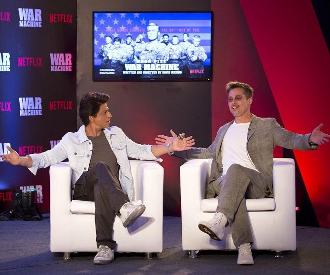 Brad Pitt and Shah Rukh Khan