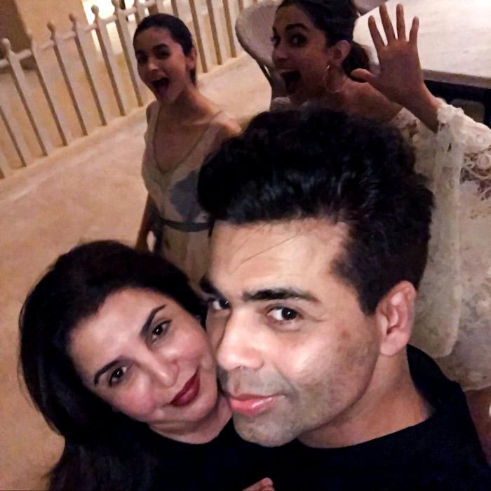 Deepika Padukone and Alia Bhatt photobomb Farah Khan and Karan Johar