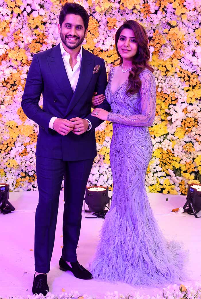 PIX: Naga Chaitanya-Samantha's grand reception - Rediff.com movies