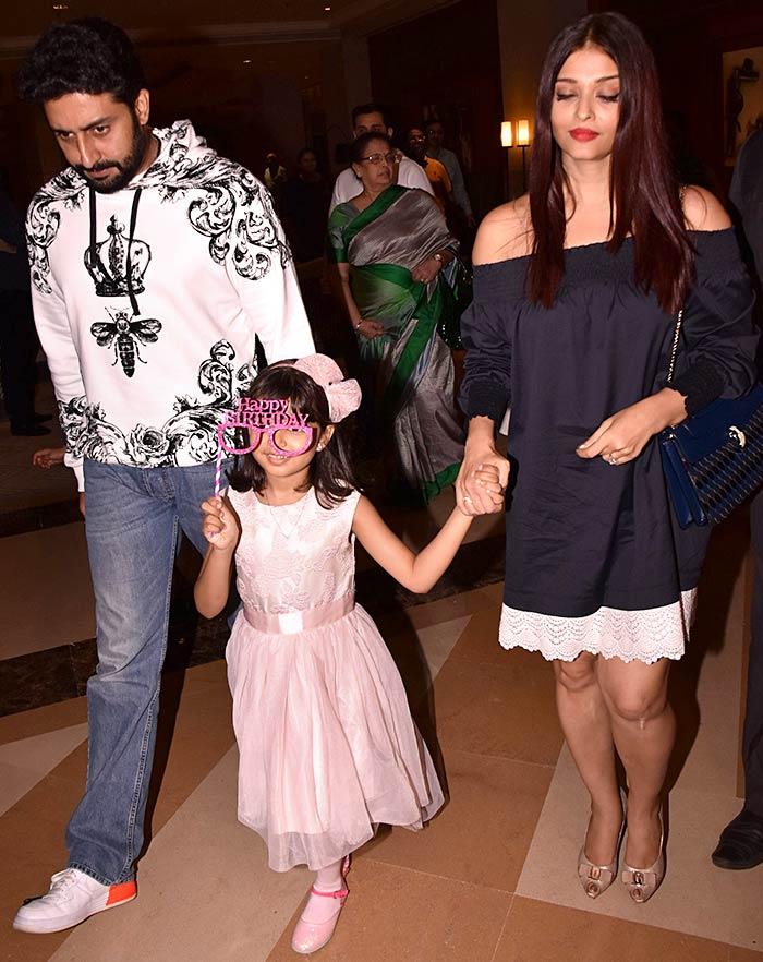 Aishwarya Rai dine out with Aaradhya, Abhishek and Vrinda Rai in